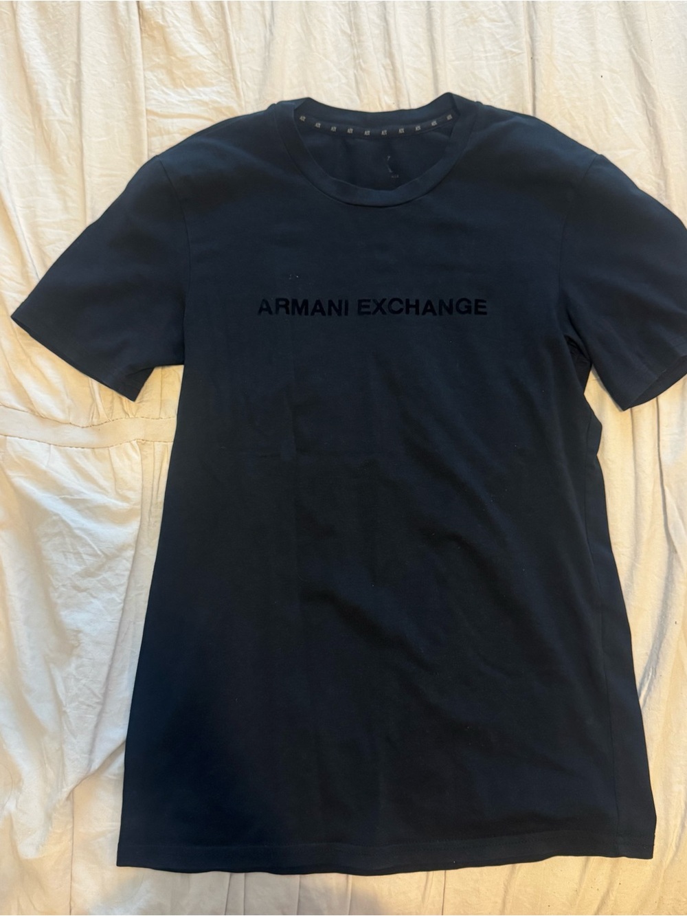 Armani Exchange Black Logo Crew Tee